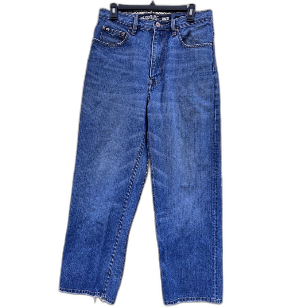 ecko unltd. Denim Foundry Mens Jeans size 30x31 Baggy 5-Pocket wide leg blue